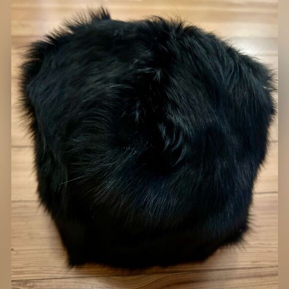 J. Crew Toscana Shearling Winter Hat Black. NWT. Size M-L. main image 10